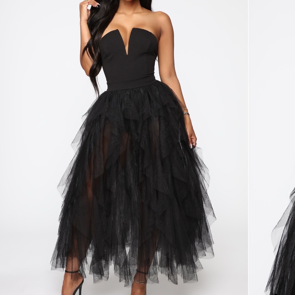 Elegant Black Tulle Dress